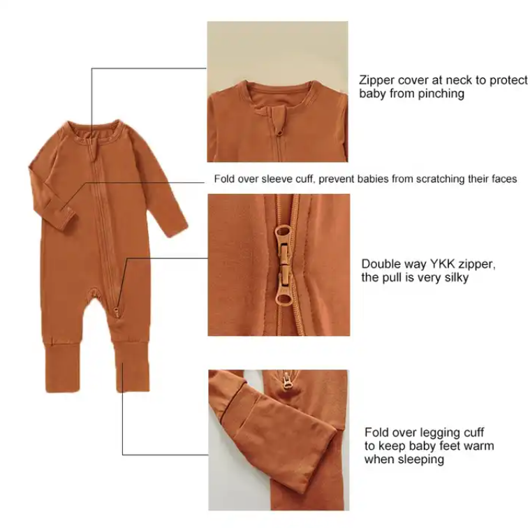 Bamboo Zipups - Brown