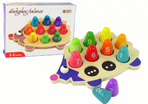 Wooden Hedgehog Number Pegs