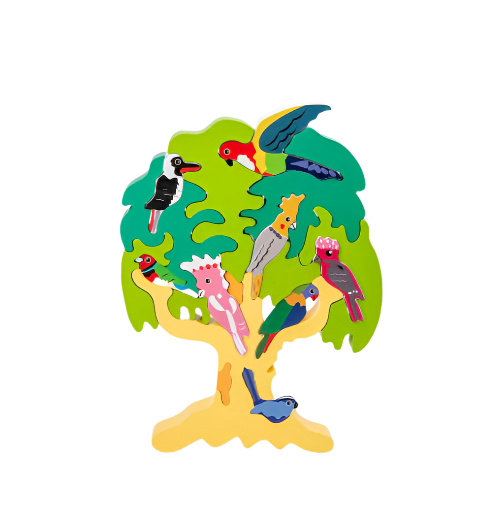 Wooden Bird Tree Puzzle 2