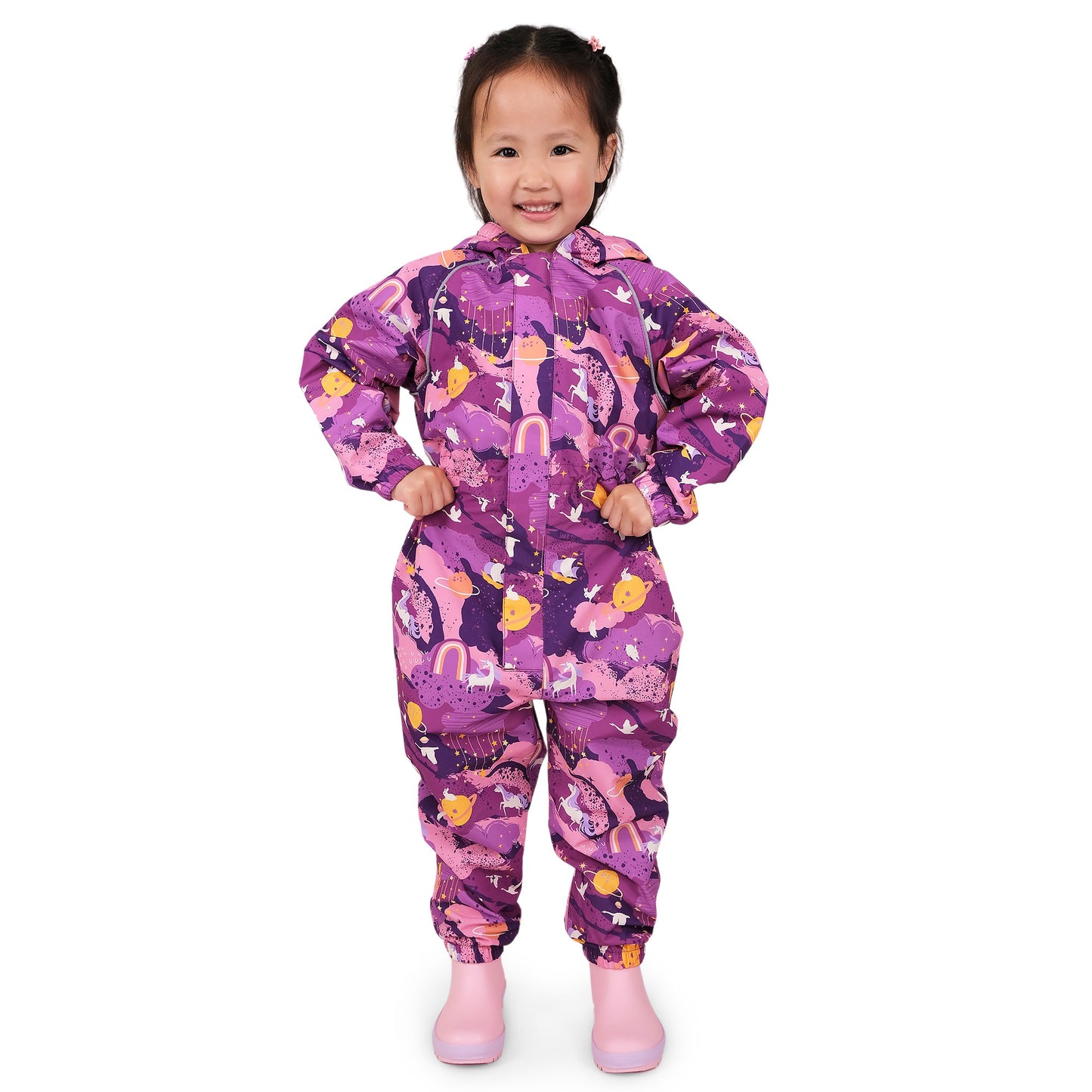 Kids Thin-Lined Rain Suits | Purple Dreams