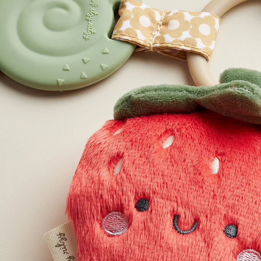 Itzy Pal™ Plush + Teether - Strawberry