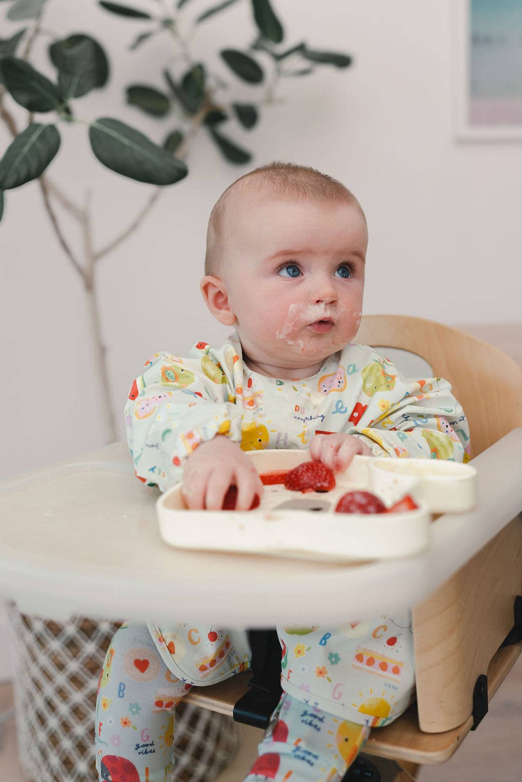 Long Sleeve Waterproof Bib: Hedgehogs
