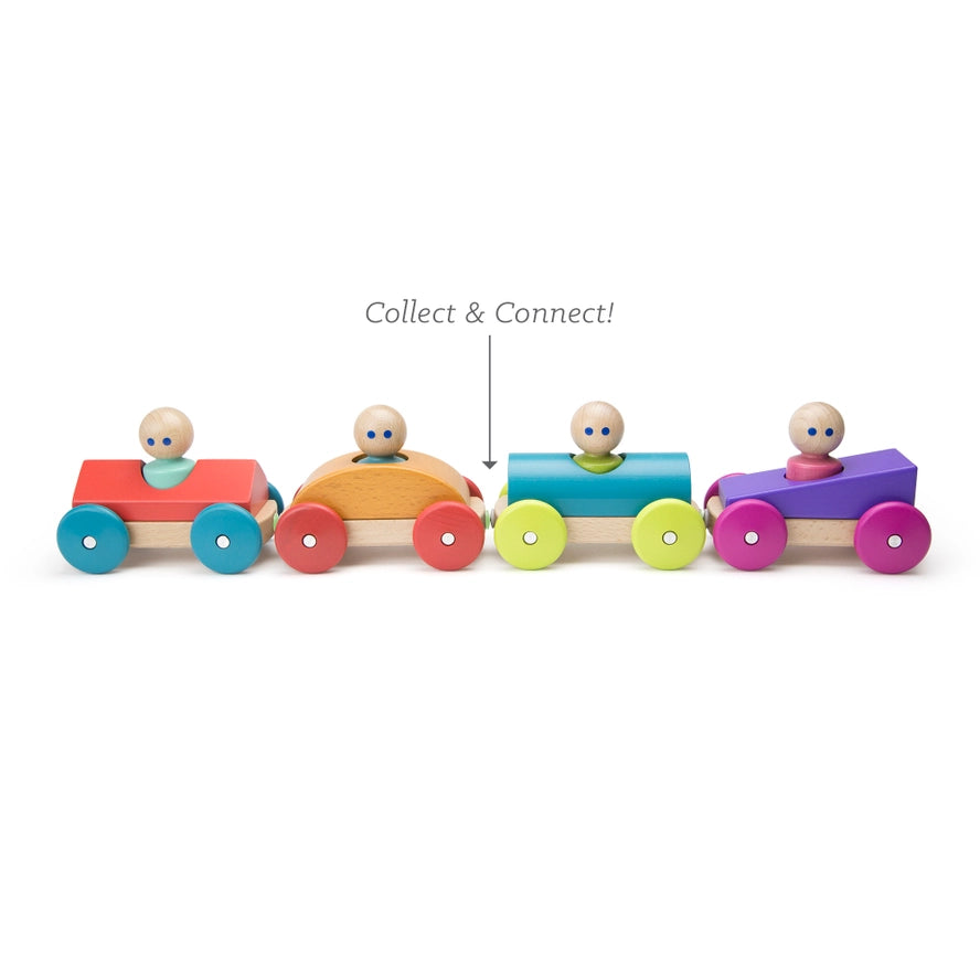 Baby & Toddler Magnetic Racers - Teal/Yellow