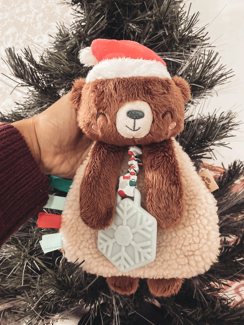 Holiday Itzy Lovey™ Plush + Teether Toy - Bear