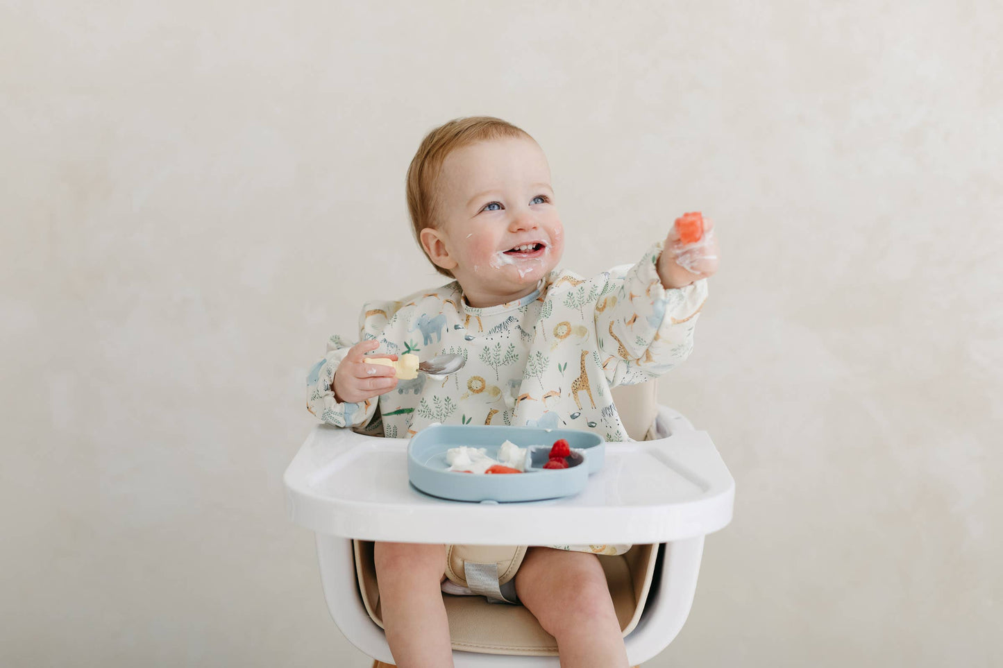 Long Sleeve Waterproof Bib: Hedgehogs