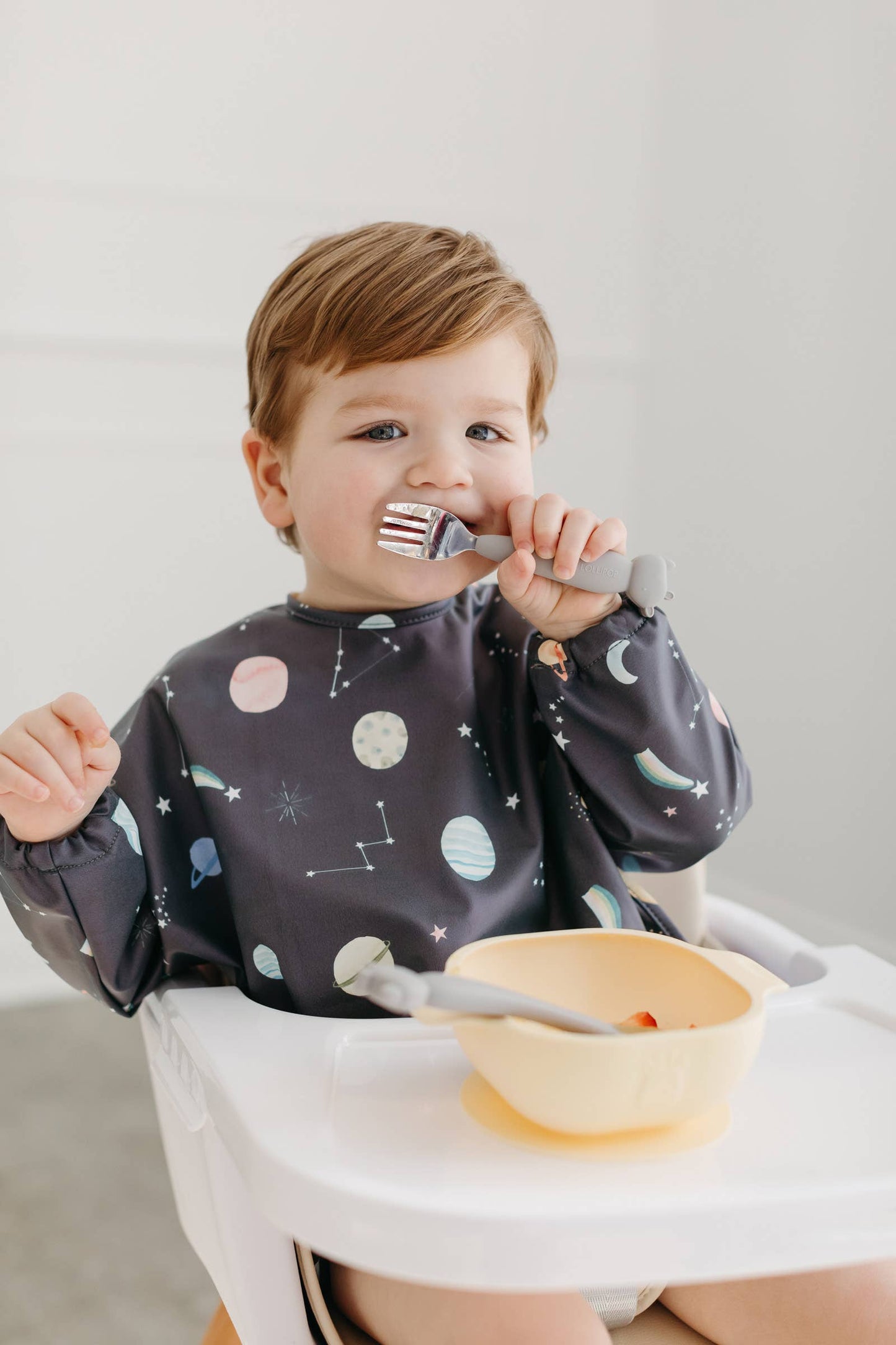 Long Sleeve Waterproof Bib: Hedgehogs