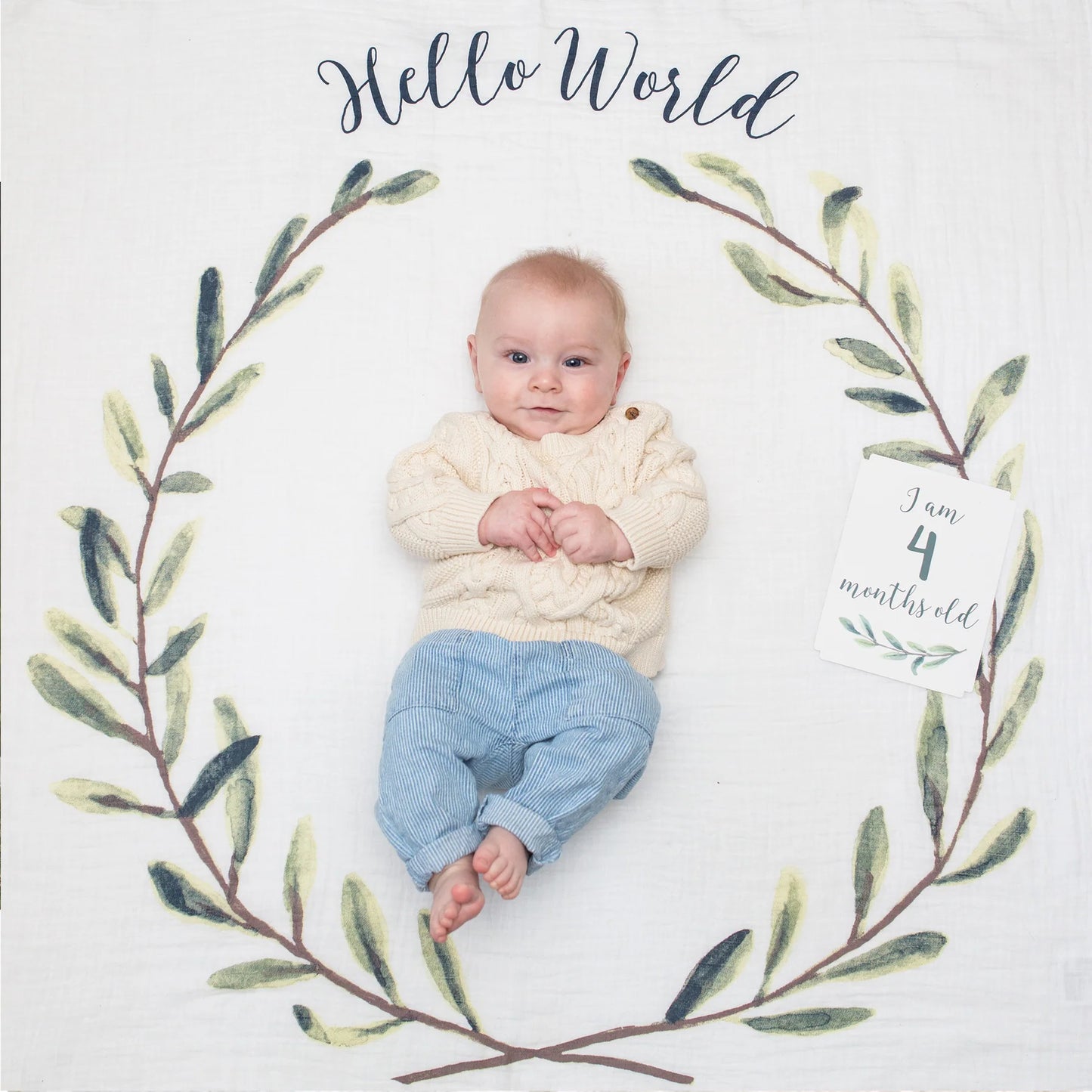 Baby's 1st Year Milestone Blanket Set (Hello World Wrealth)