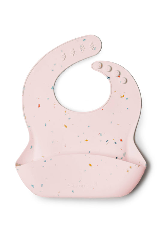 Silicone Bib: Confetti Blush
