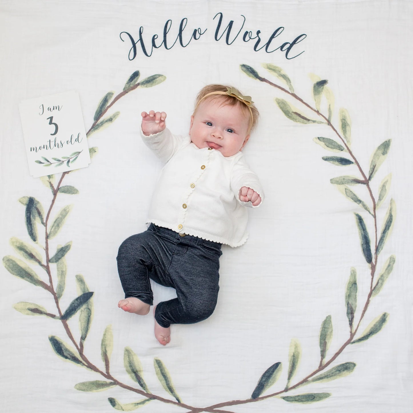 Baby's 1st Year Milestone Blanket Set (Hello World Wrealth)
