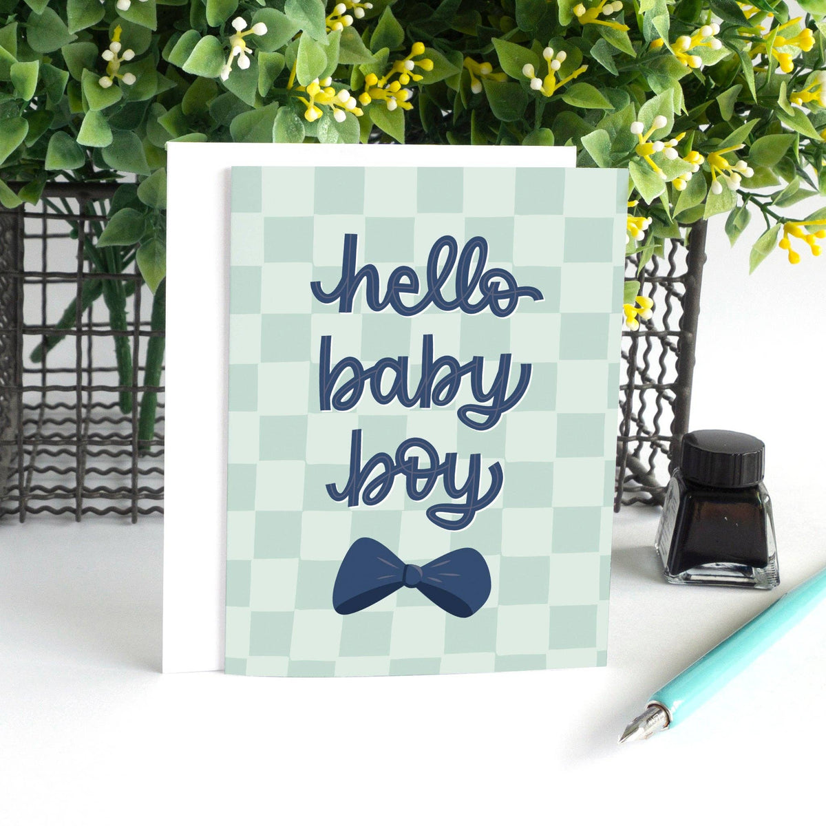 Bow Tie New Baby Boy Card