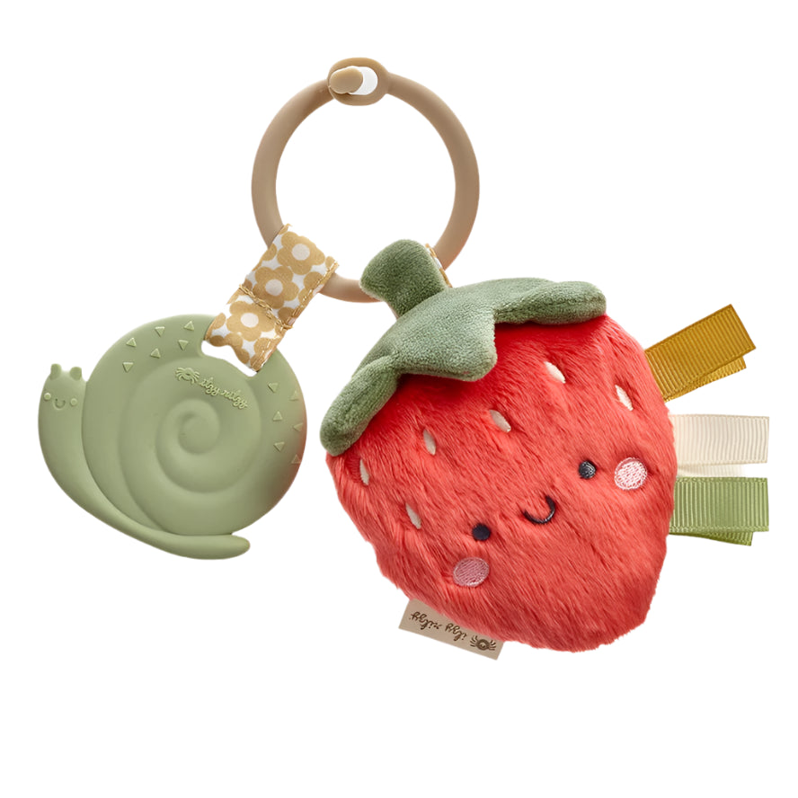 Itzy Pal™ Plush + Teether - Strawberry
