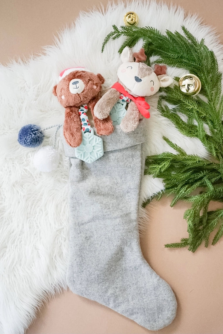 Holiday Itzy Lovey™ Plush + Teether Toy - Bear