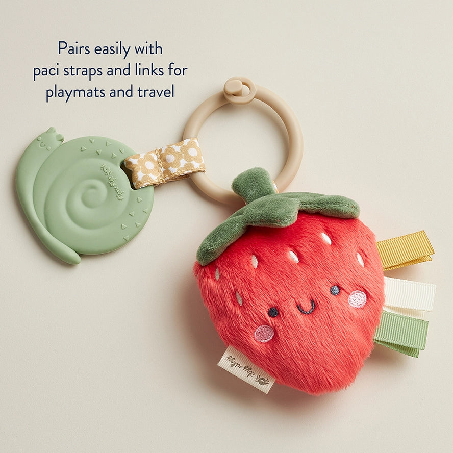 Itzy Pal™ Plush + Teether - Strawberry