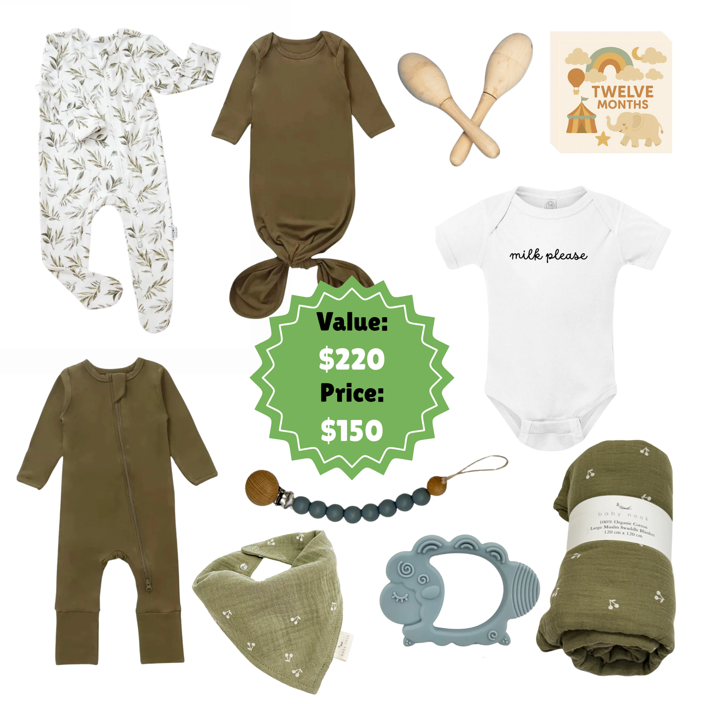 Premium Gender Neutral Baby Gift Box Set