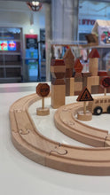 Load and play video in Gallery viewer, Wooden Natural Train Set
