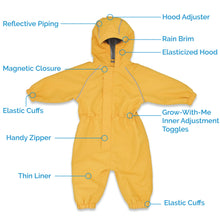 Load image into Gallery viewer, Kids Thin-Lined Rain Suits | Nebula Blue
