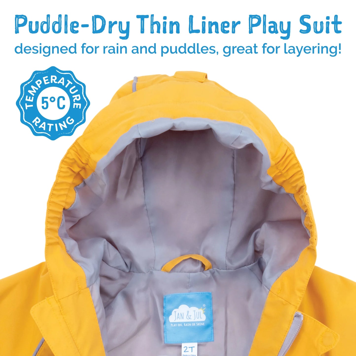 Kids Thin-Lined Rain Suits | Nebula Blue