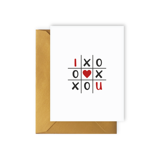 I Love You XO - Valentines Card