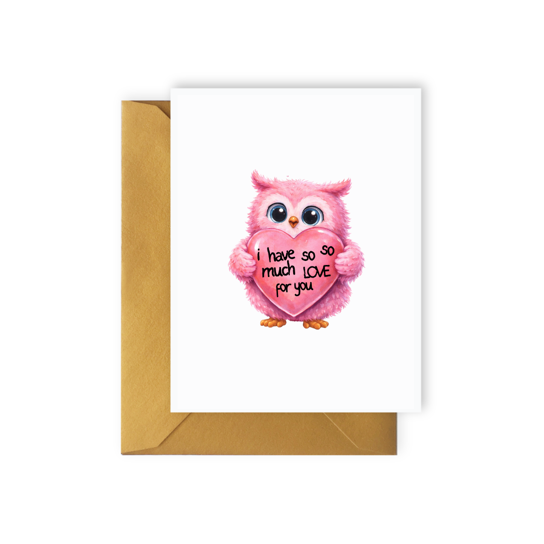 So Much Love For You - Valentines Card