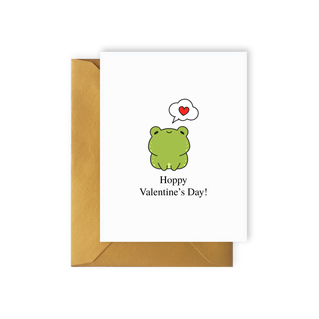Hoppy Valentines Day Card