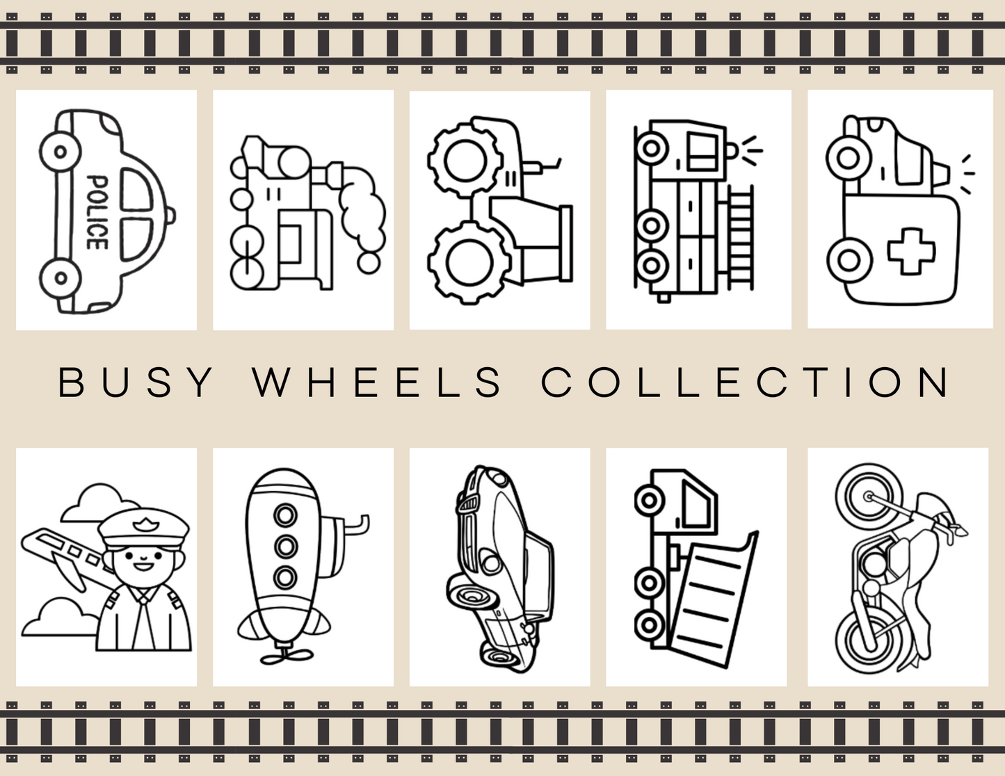 Paint With Me Kit - Busy Wheels Collection