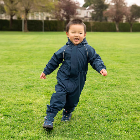 Kids Thin-Lined Rain Suits | Dark Navy