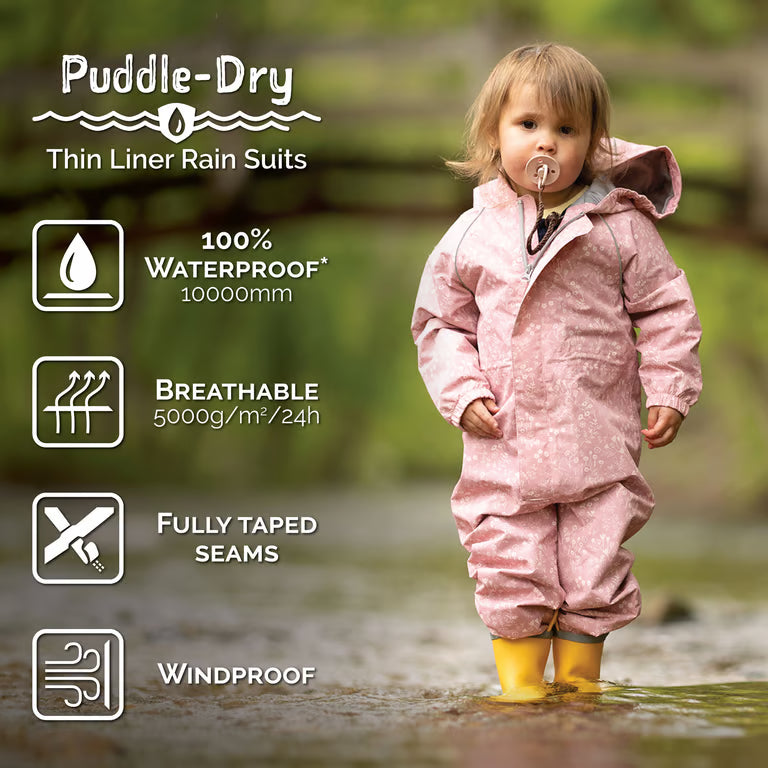 Kids Thin-Lined Rain Suits | Dark Navy