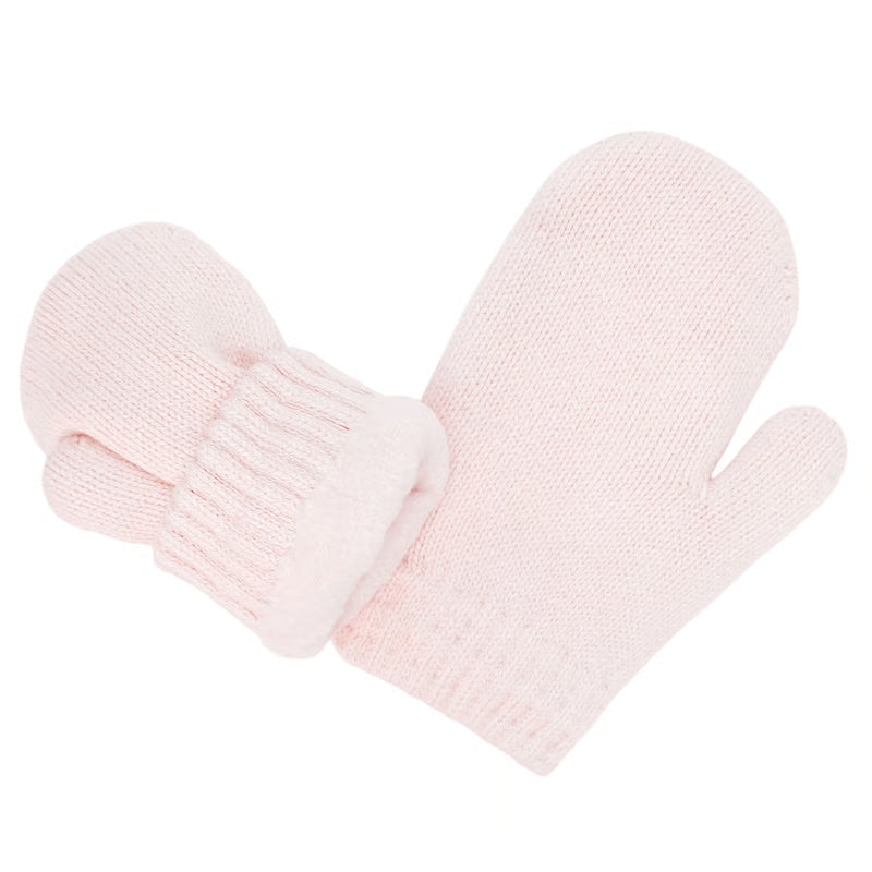 Kids Cozy Knit Mittens | Light Pink