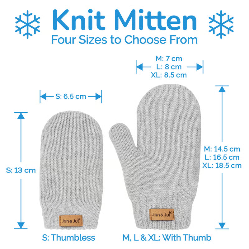 Kids Cozy Knit Mittens | Light Pink