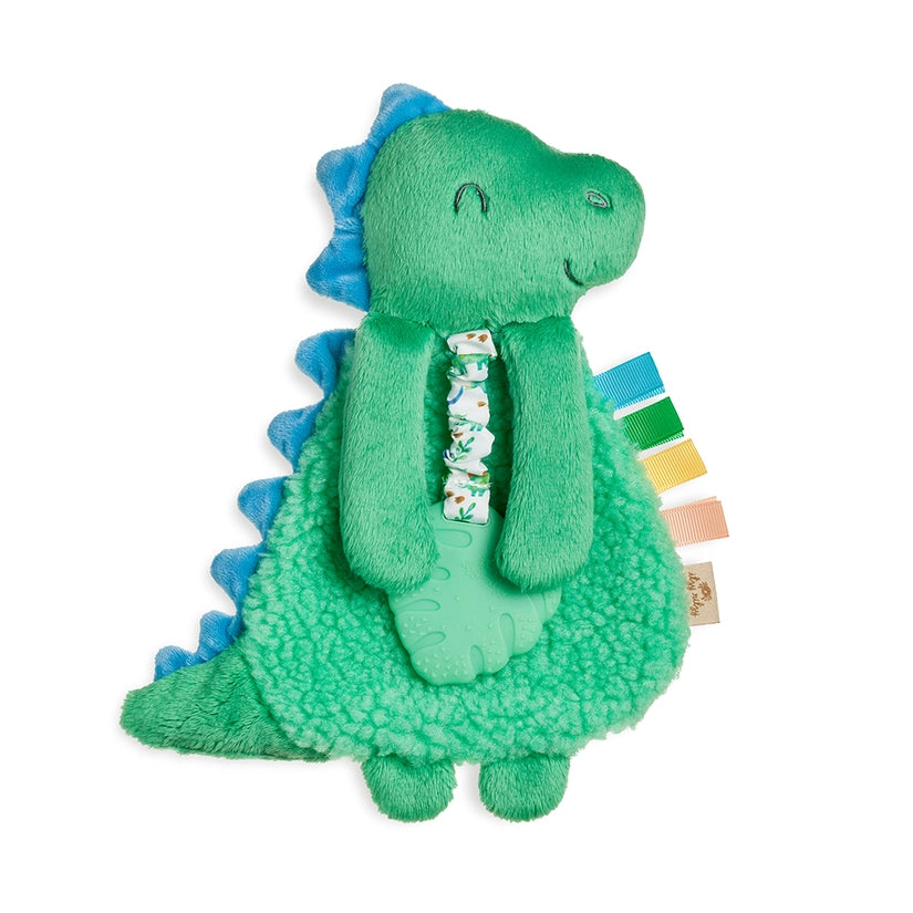 Itzy Friends Itzy Lovey™ Plush with Silicone Teether Toy - James the Dino