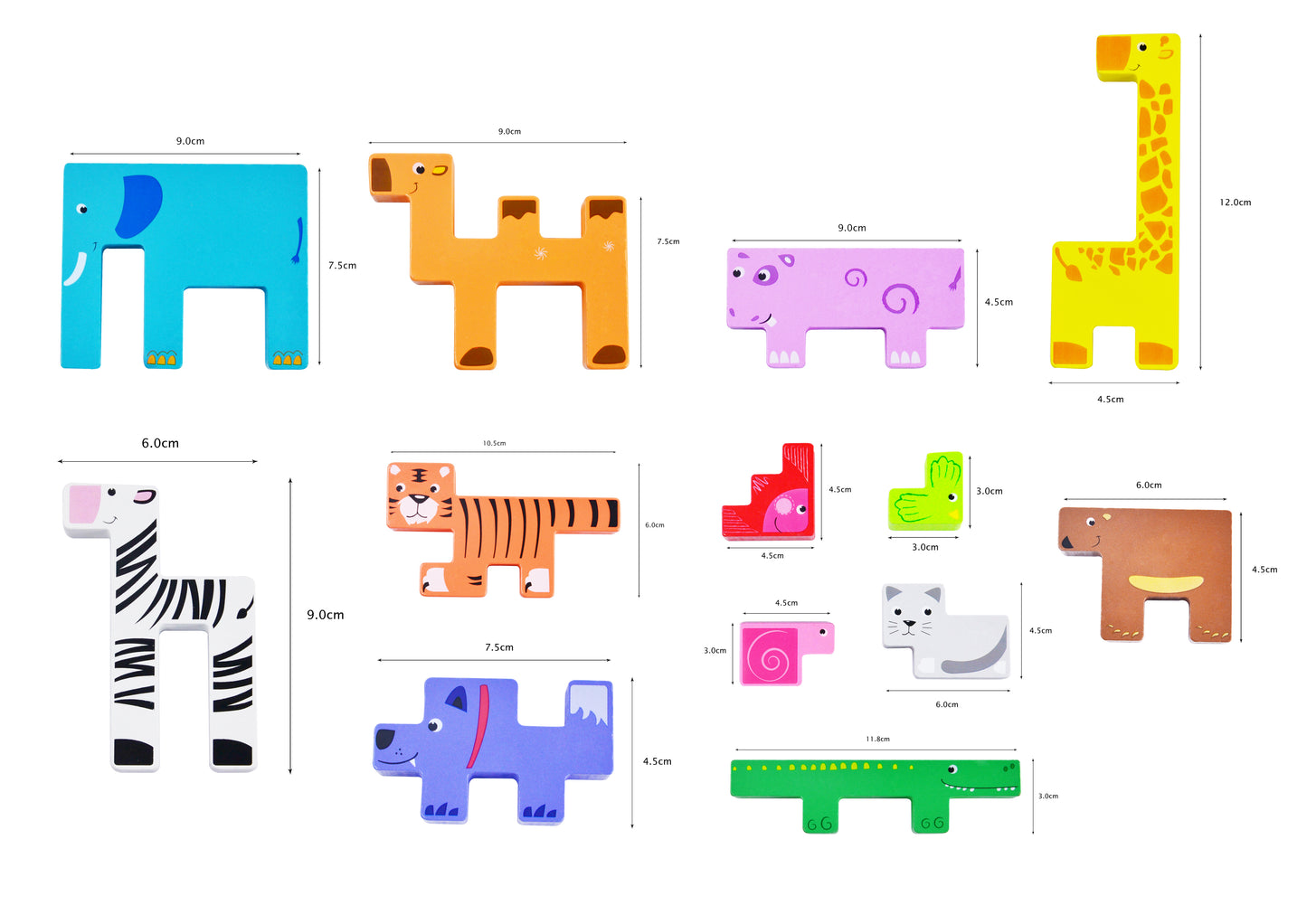 AC6616 Animal Building Blocks Puzzle