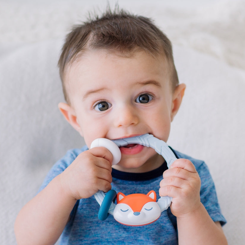 Ritzy Rattle™ Silicone Teether Rattles - Fox