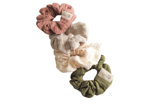 100% Cotton Muslin Scrunchie