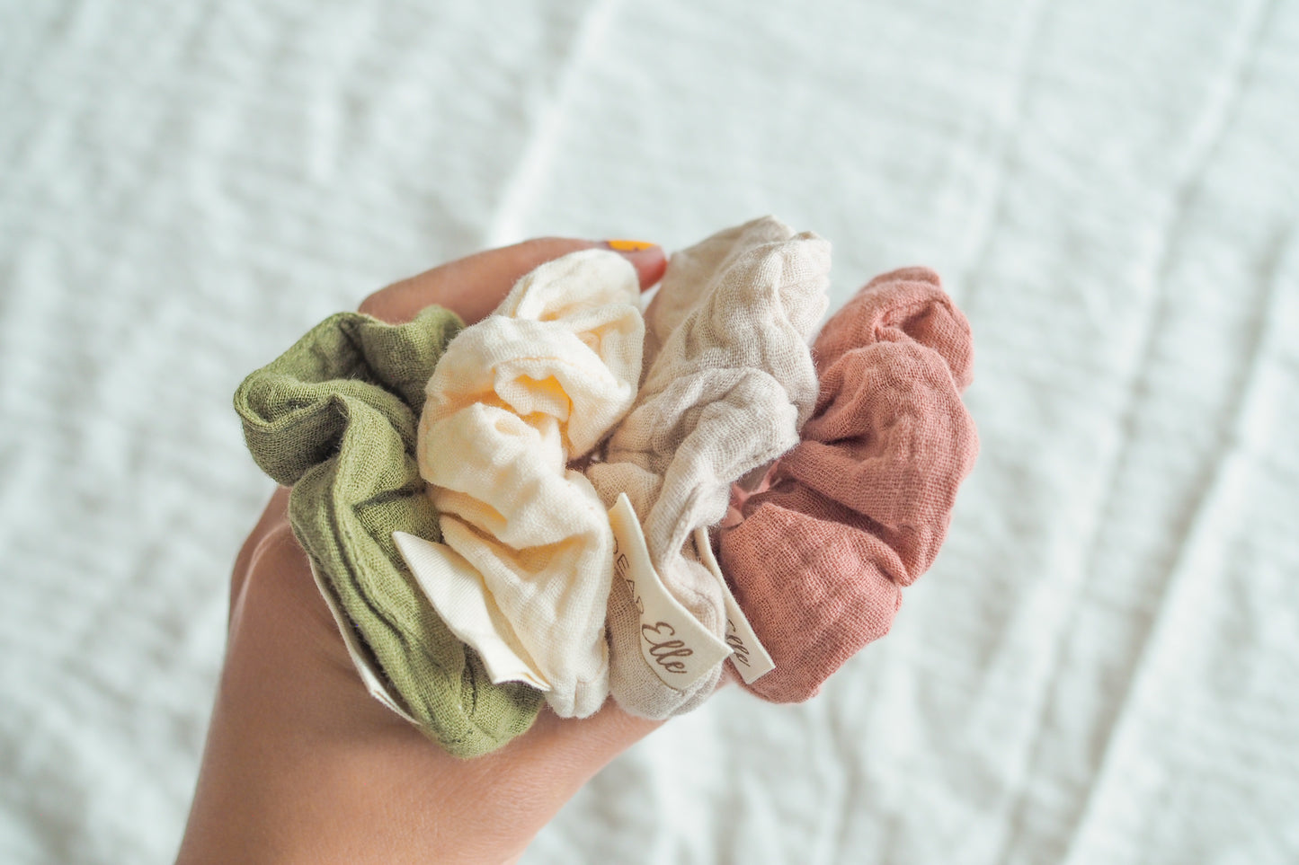 100% Cotton Muslin Scrunchie