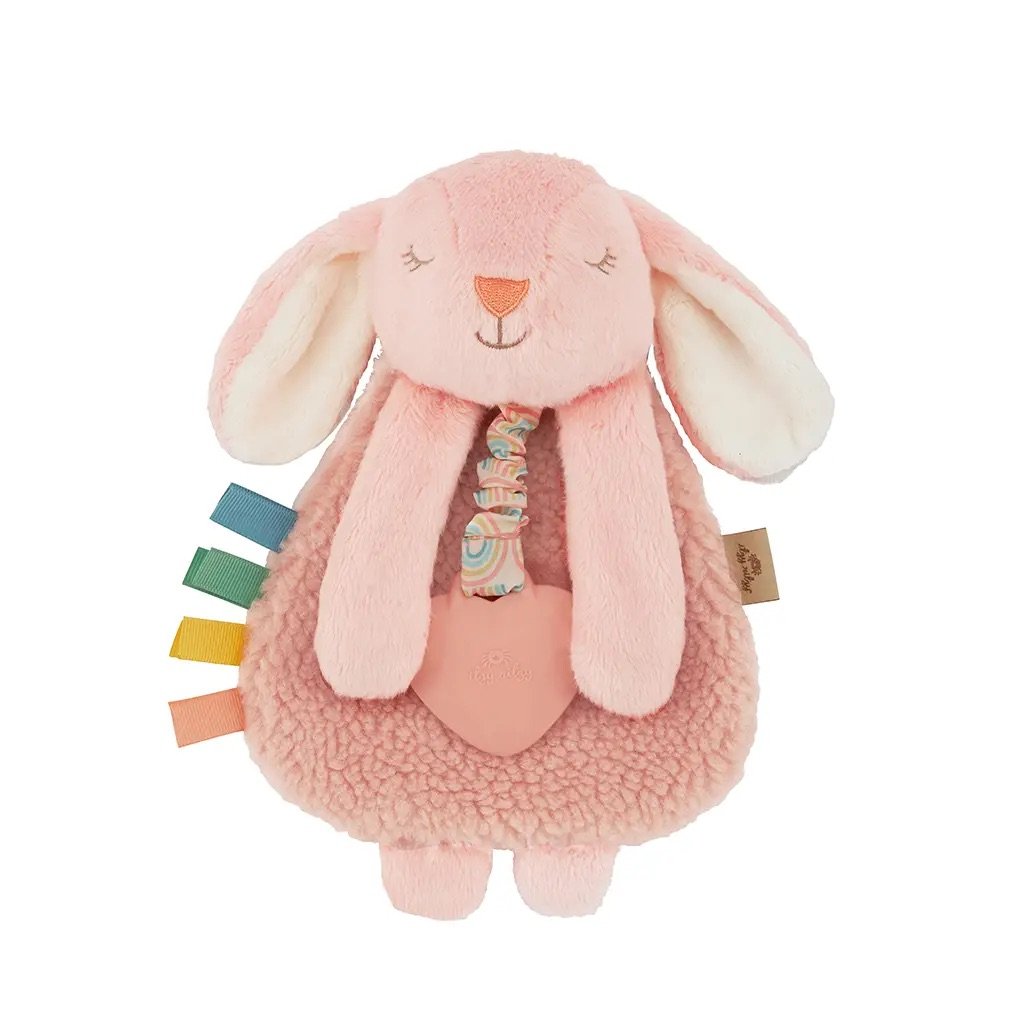 Itzy Friends Itzy Lovey™ Plush with Silicone Teether Toy - Ana the Bunny