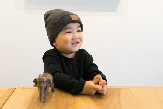 Patch Beanie - Dark Grey