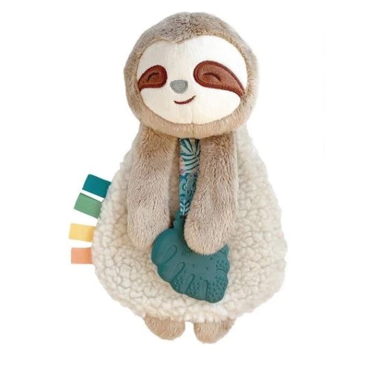 Itzy Friends Itzy Lovey™ Plush with Silicone Teether Toy - Peyton the Sloth