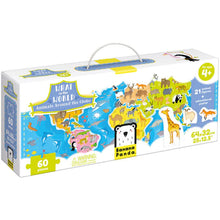 Load image into Gallery viewer, What in the World Puzzles: Animals Around the Globe age 4+

