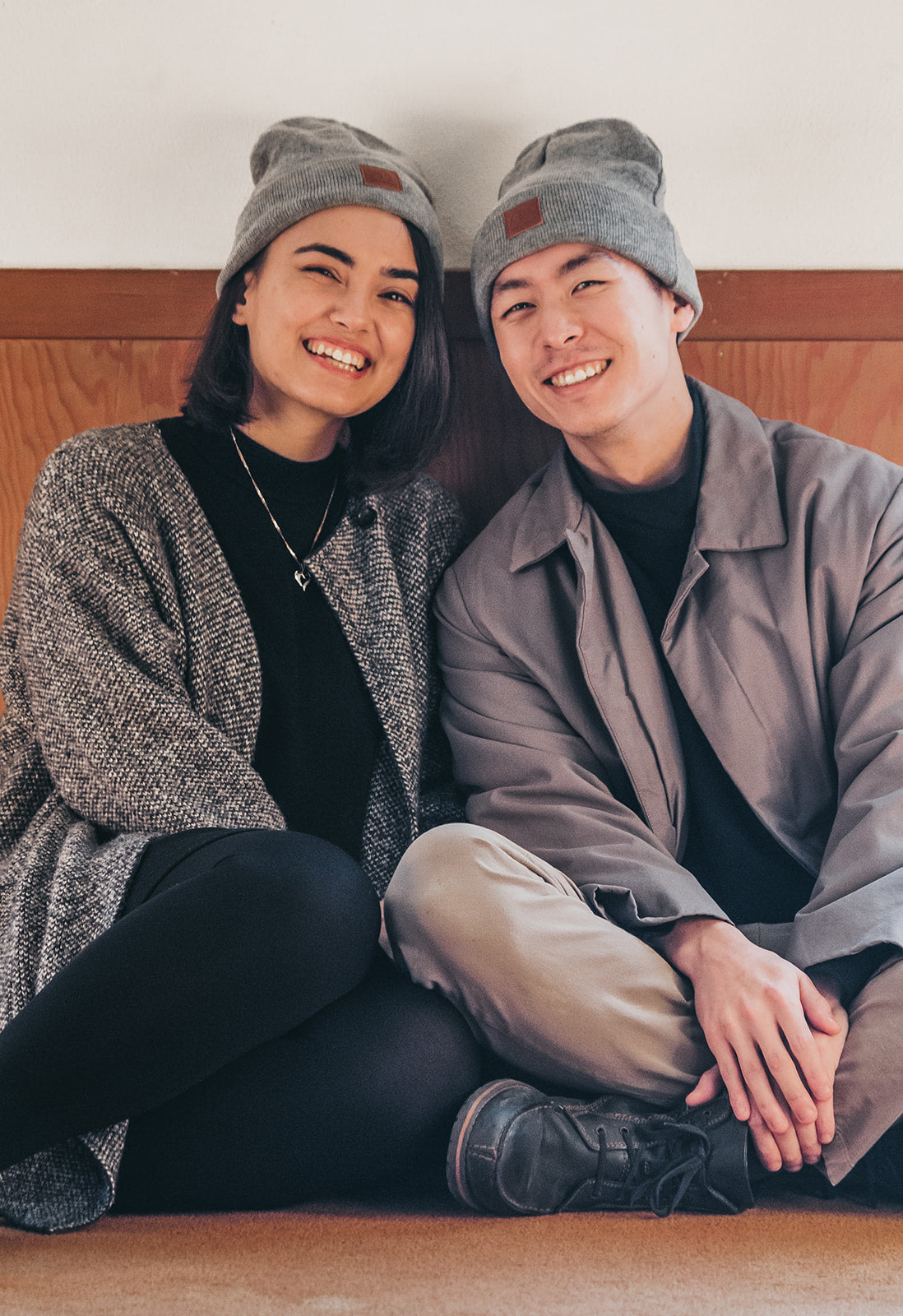 Patch Beanie - Light Grey