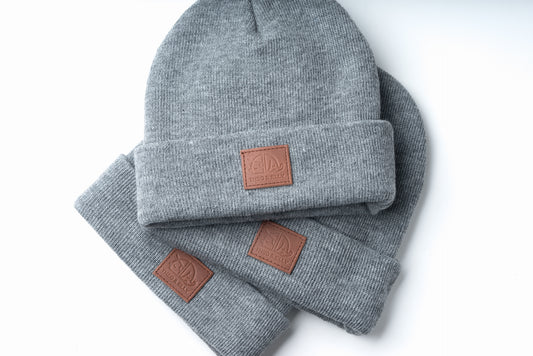 Patch Beanie - Light Grey