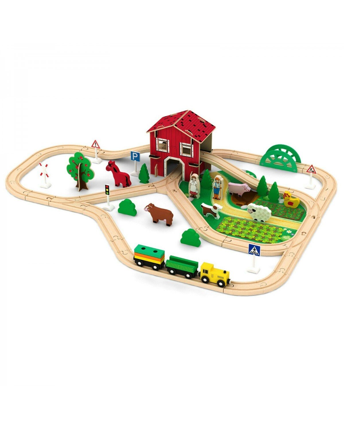 AC7529 77pcs Farm Train Set