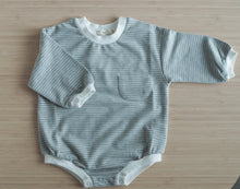 Load image into Gallery viewer, Striped Onesie - Grey
